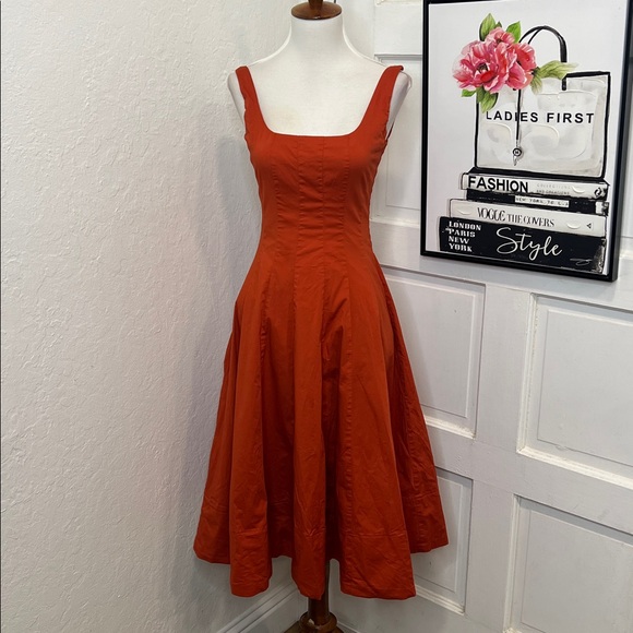Staud Wells Dress in Cayenne Size 0 - Picture 2 of 9